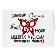 Multiple Myeloma Celtic Butterfly 3 Greeting Card