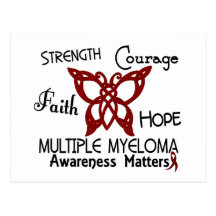 Multiple Myeloma Celtic Butterfly 3 Postcards
