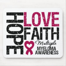 Multiple Myeloma Hope Love Faith Mouse Mat