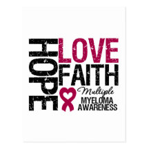 Multiple Myeloma Hope Love Faith Post Card