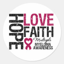 Multiple Myeloma Hope Love Faith Sticker