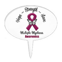 Multiple Myeloma Hope Strength Love Cake Picks