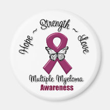 Multiple Myeloma Hope Strength Love Refrigerator Magnets