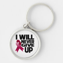 Multiple Myeloma I Will Never Give Up Keychains