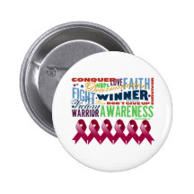 Multiple Myeloma Inspirational Words Pinback Button