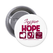 Multiple Myeloma Inspire Hope Pinback Buttons