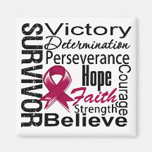 Multiple Myeloma Survivor Collage Refrigerator Magnet