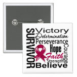 Multiple Myeloma Survivor Collage Pinback Button