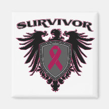 Multiple Myeloma Survivor Crest Fridge Magnets