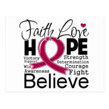 Multiple Myeloma Typographic Faith Love Hope Post Cards