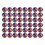Multiple Patriotic Peace Signs Custom Invites
