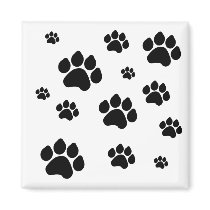 Multiple Paw Print Magnet