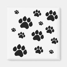 Multiple Paw Print Magnet