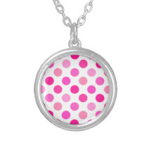 Multiple Pink Polka Dots Necklaces