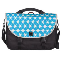 Multiple products light blue bacground white stars computer bag