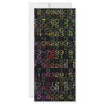 (multiple products selected) colourful numbers rack cards