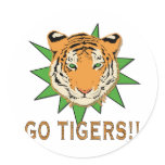 (multiple products selected)Go Tigers Round Stickers