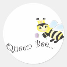 (multiple products selected )Queen Bee Round Stickers
