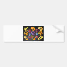 (multiple products selected)rainbow circles bumper sticker