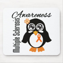 Multiple Sclerosis Awareness Penguin Mouse Pads