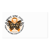 Multiple Sclerosis Butterfly Tribal 2 Business Card Templates