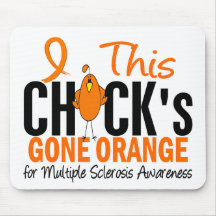 Multiple Sclerosis Chick Gone Orange Mousepads