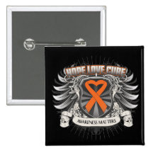 Multiple Sclerosis Hope Love Cure Pinback Button