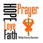 Multiple Sclerosis Hope Love Faith Prayer Cross t-shirts