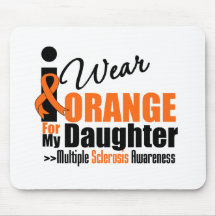 Multiple Sclerosis I Wear Orange For My Daughter Mouse Pads