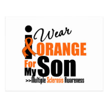 Multiple Sclerosis I Wear Orange For My Son Post Cards