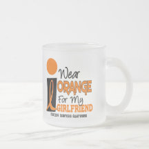 Multiple Sclerosis MS Orange For My Girlfriend 9 Coffee Mug