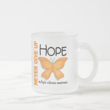 Multiple Sclerosis Never Give Up Hope Butterfly 4 Mugs