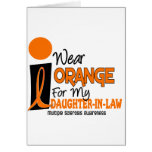 Multiple Sclerosis Orange For My Daughter-In-Law Greeting Card