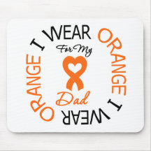 Multiple Sclerosis Orange Ribbon Dad Mouse Pad