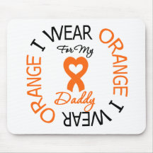 Multiple Sclerosis Orange Ribbon Daddy Mouse Pads