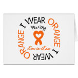 Multiple Sclerosis Orange Ribbon Son-in-Law Greeting Cards