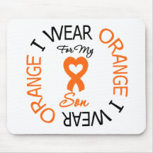 Multiple Sclerosis Orange Ribbon Son Mouse Pad