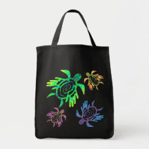 Multiple Winged Turtles Dark Bags