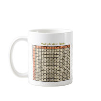 Multiplication Table-mug - orange (with equations) mugs