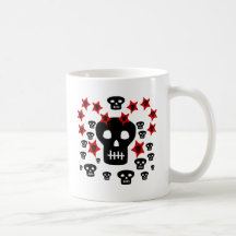 Multitude of Skulls With Weird Stars Coffee Mugs