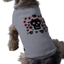 Multitude of Skulls With Weird Stars Dog Clothes