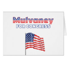 Mulvaney for Congress Patriotic American Flag Greeting Cards