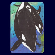 Mum and Bub Orcas magnets