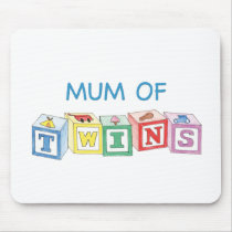 Mum of Twins Blocks Mouse Mat