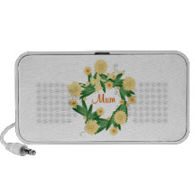 Mum (yellow wreath) mini speaker