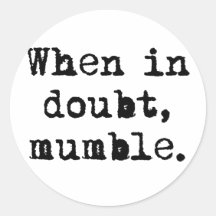 Mumble Round Stickers