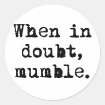 Mumble Round Stickers