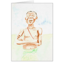 Mumia's Watercolor of Ota Benga Greeting Card