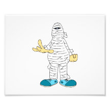 mummy cartoon hands out graphic halloween art photo