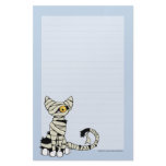 Mummy Cat | Halloween Note Paper Lined Stationery Paper